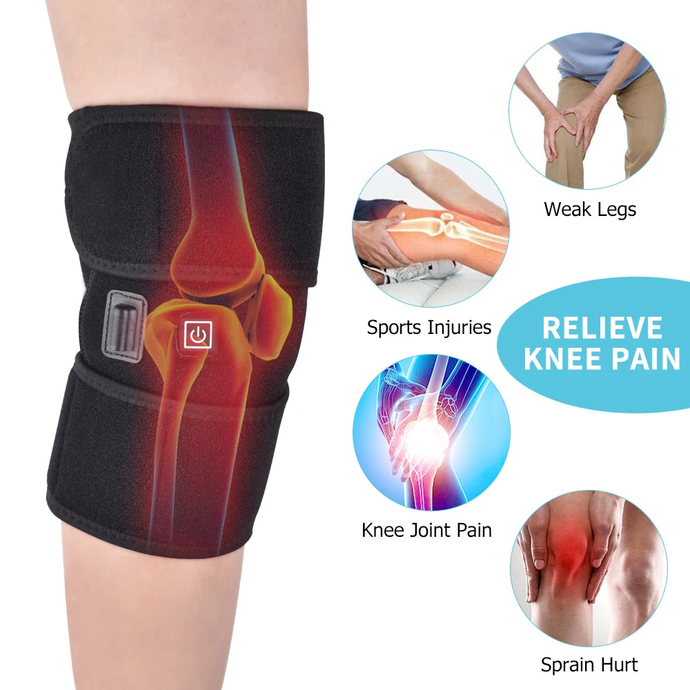 Heating Knee Brace Support Pads Massager