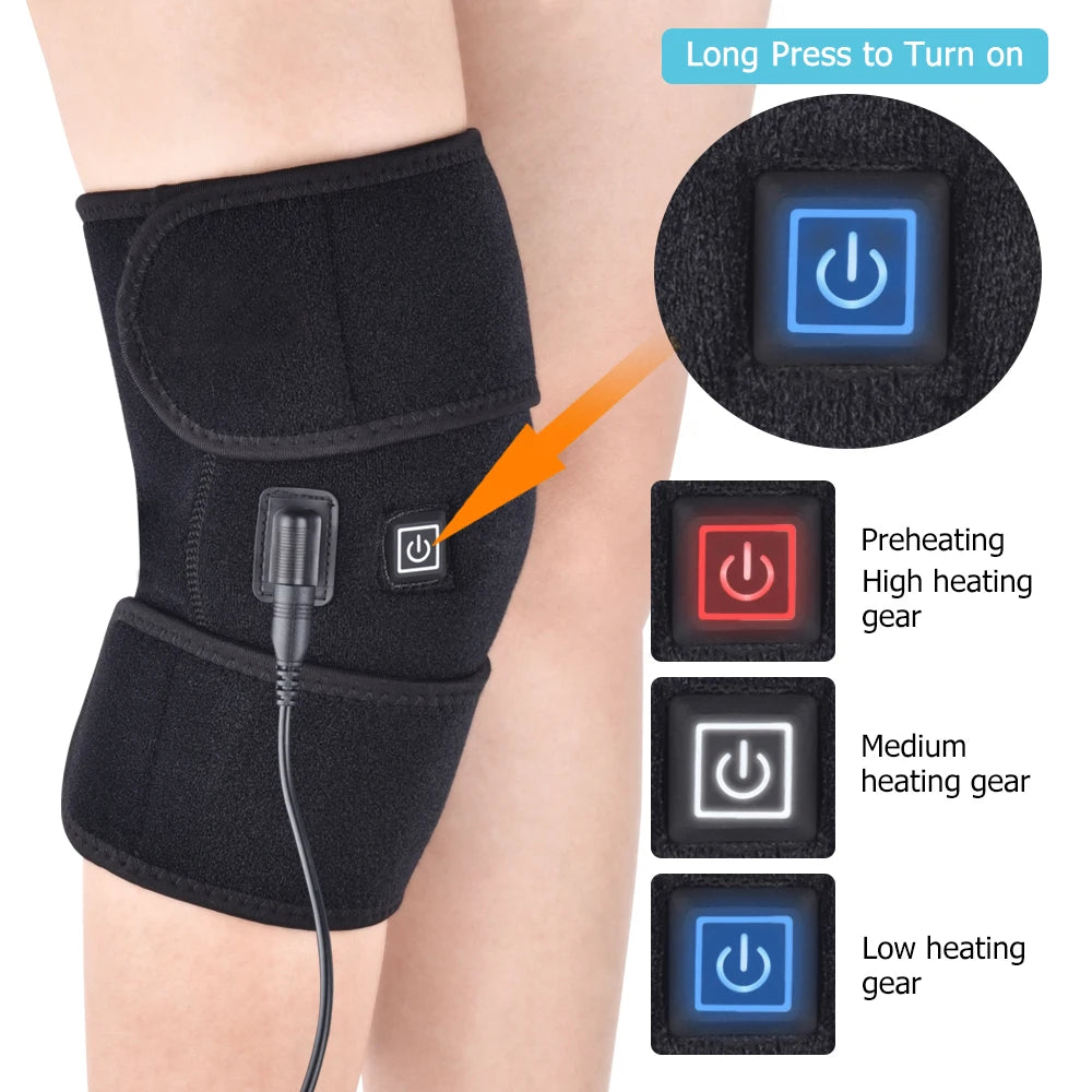Heating Knee Brace Support Pads Massager