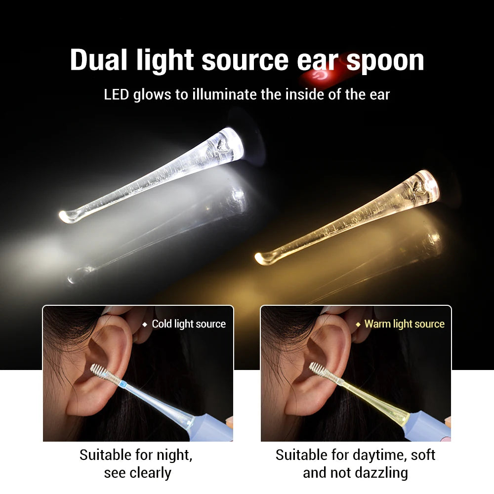 Light Spoon with Magnifier Ear Wax