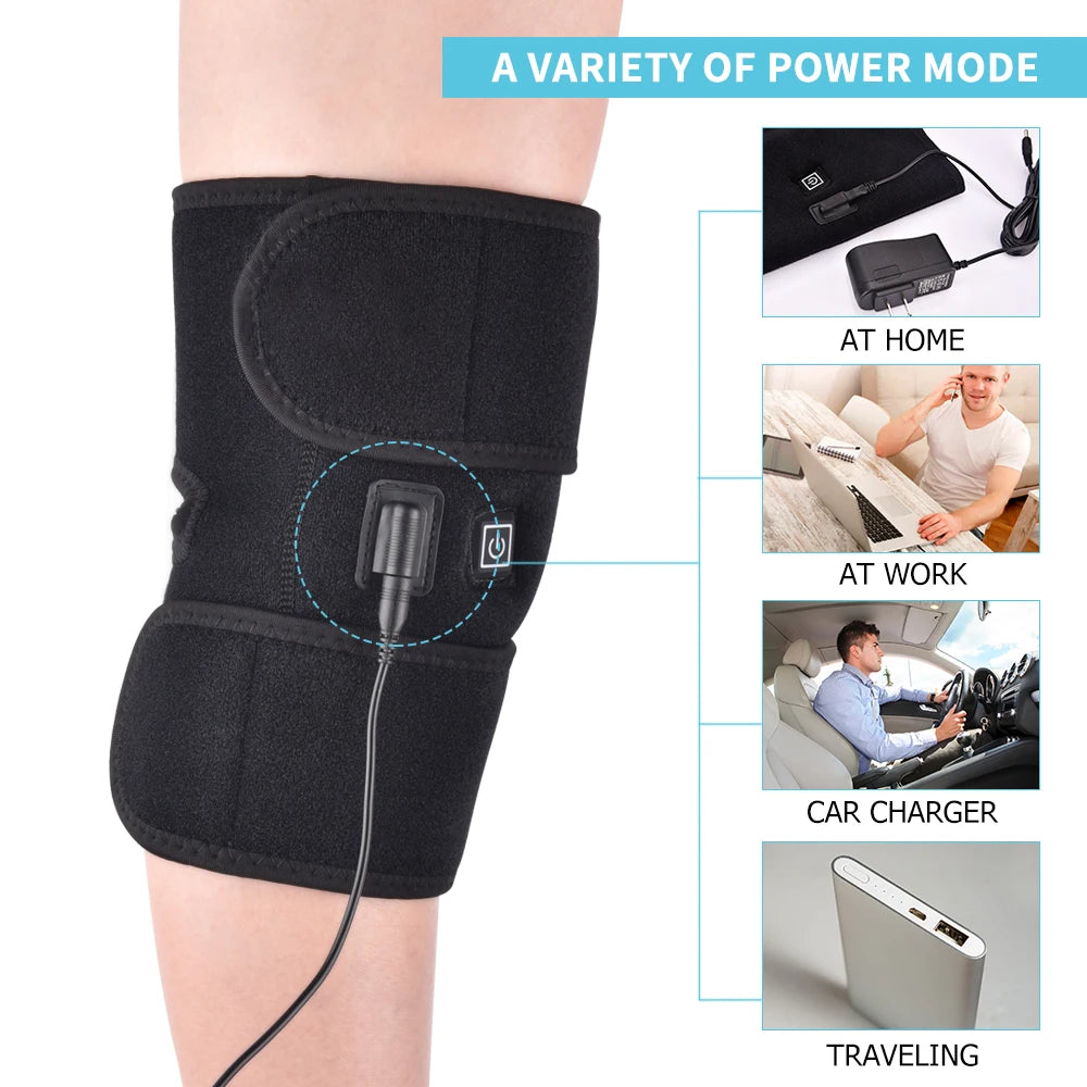 Heating Knee Brace Support Pads Massager